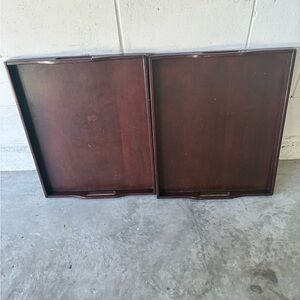 Dark Wood Serving Trays